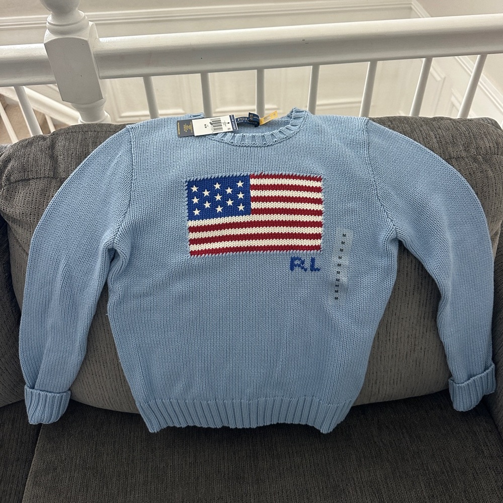 Ralph Lauren Iconic Cotton Flag sweater NWT